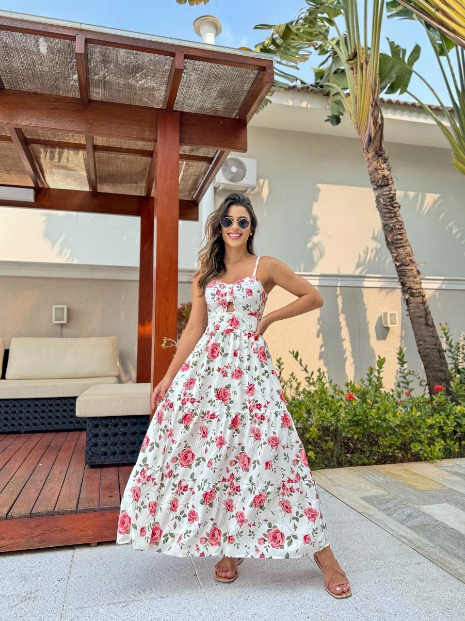 Vestido Floral Branco